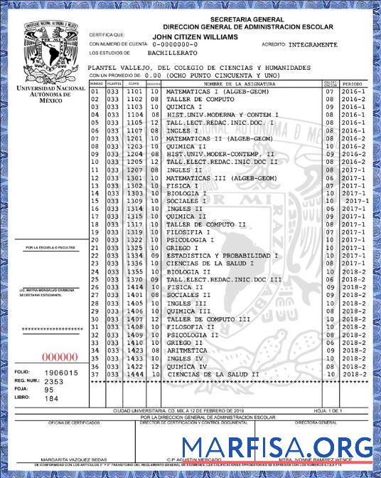 Downloadable Mexico Universidad Nacional Autonoma de Mexico Secretaria General real example